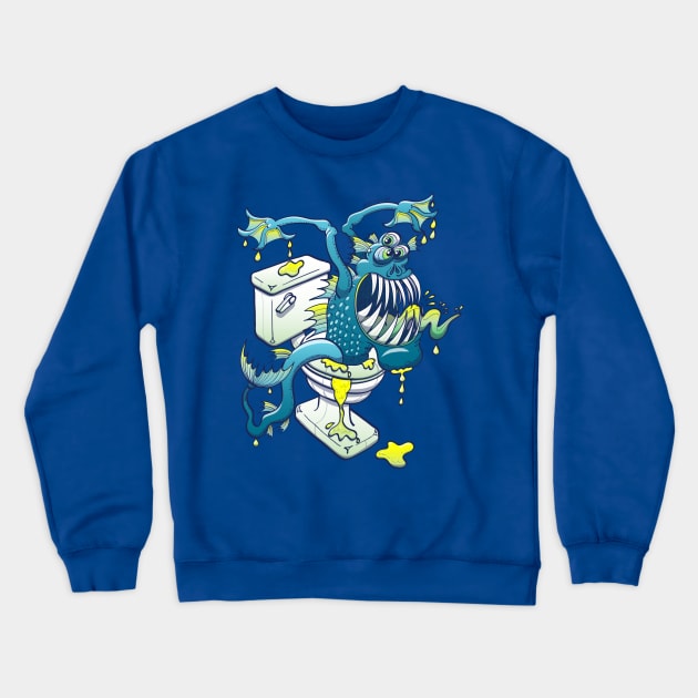 Pay attention to urban legends, the toilet monster is alive! Crewneck Sweatshirt by zooco